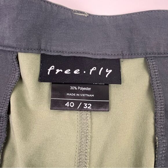 Free Fly Men's Performance Stretch Wicking Tech Chino Nomad Pants 40/32 Green - Picture 5 of 9